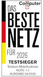 Zur Auszeichnung: Computer BILD - Das beste Netz für 2026 Testsieger - Ausgabe 23/2025