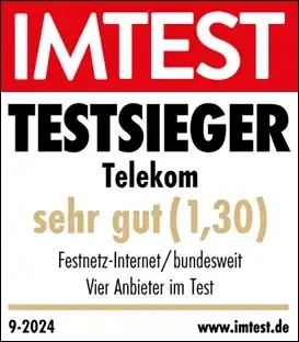 Testsieger Festnetz-Internet / bundesweit sehr gut - IMTEST 9/2024