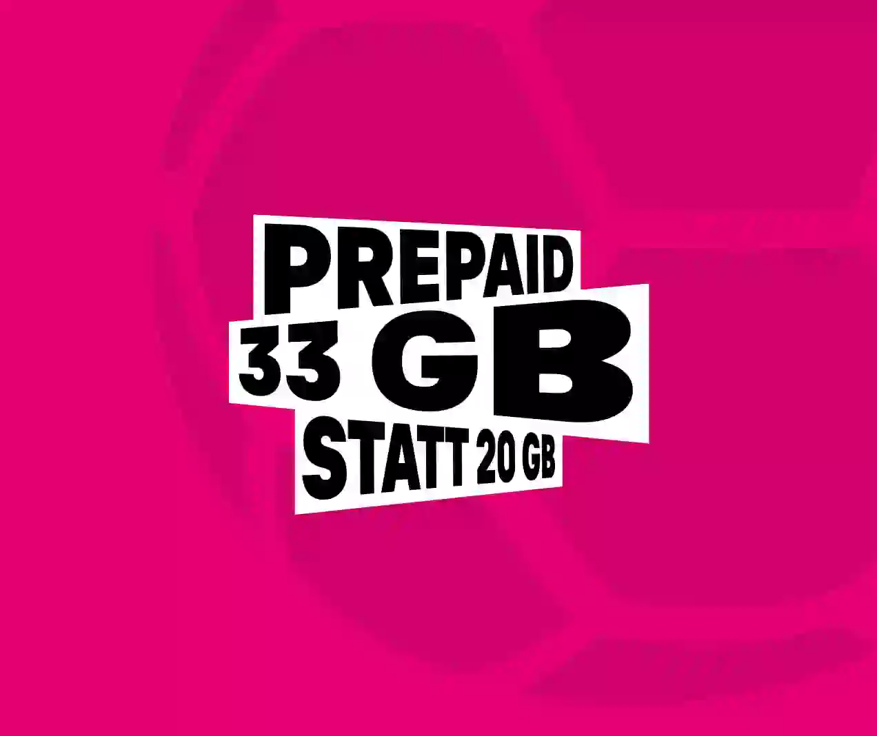 Prepaid 33 GB statt 20 GB