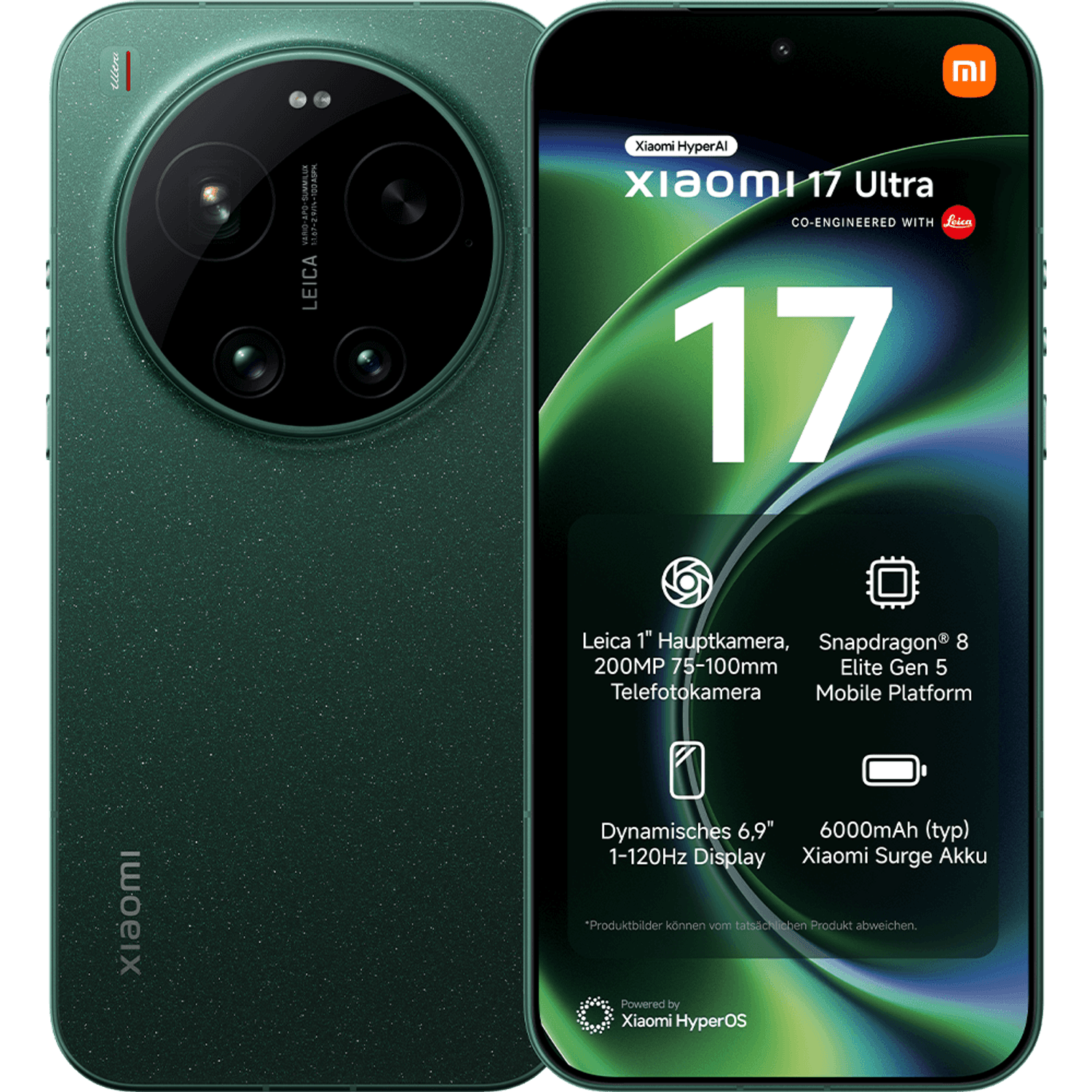 Xiaomi 17 Ultra Starlit Green 512GB im Vertrag MagentaMobil S mit Ratenzahlung